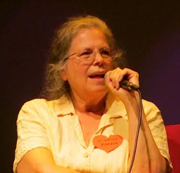 Midwife Karen Ehrlich speaking at a conference